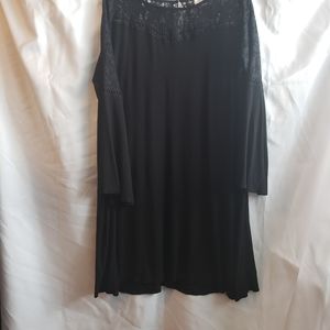 Black Dress with Lace on Top 2X  by Just Found